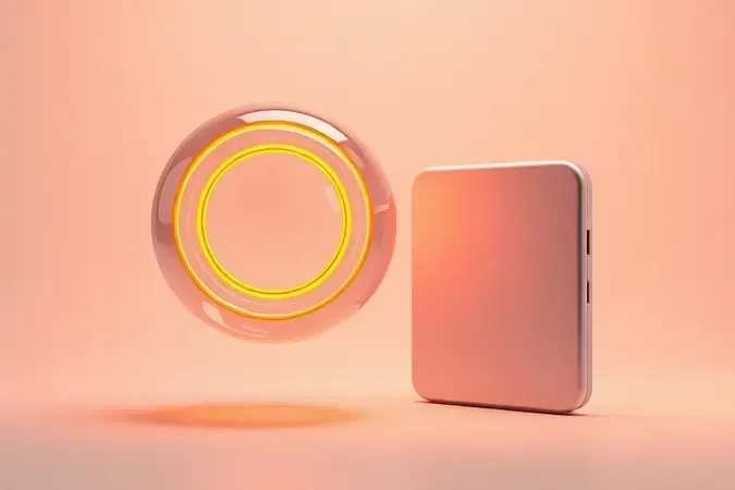 Ícone de bateria estilizado ao lado de silhueta de laptop em renderização 3D representando portabilidade e eficiência energética.