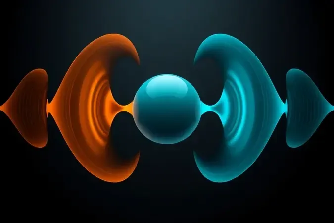 Ilustração conceitual 3D mostrando ondas sonoras opostas se anulando para explicar o funcionamento do cancelamento de ruído ativo.