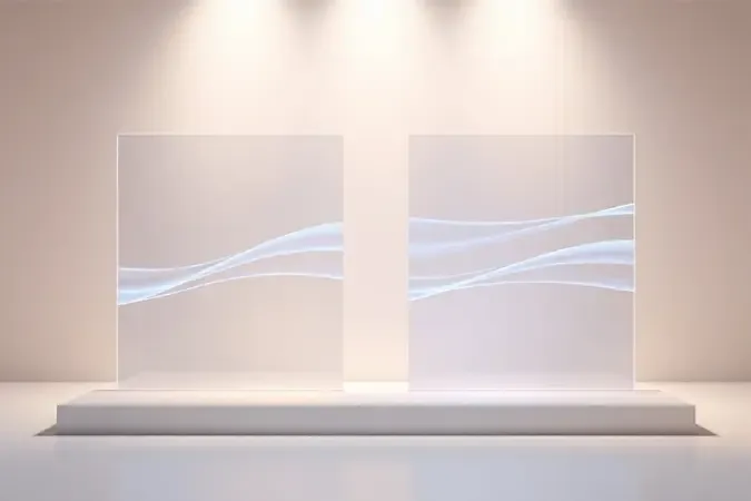 Comparação conceitual 3D entre 120Hz nativo com movimento fluido e interpolado com rastros escalonados