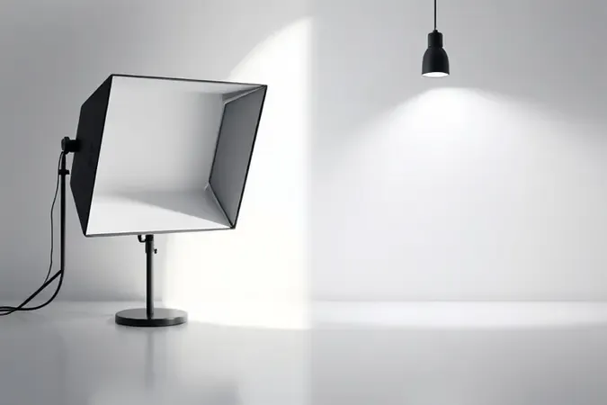 Comparação conceitual entre iluminação suave difusa e luz forte com sombras definidas para streaming