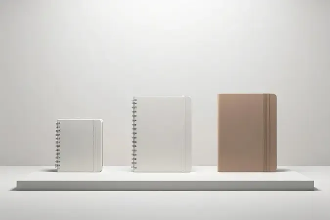 Representação conceitual 3D comparando três níveis de notebooks com formas geométricas: entrada, intermediário e premium.