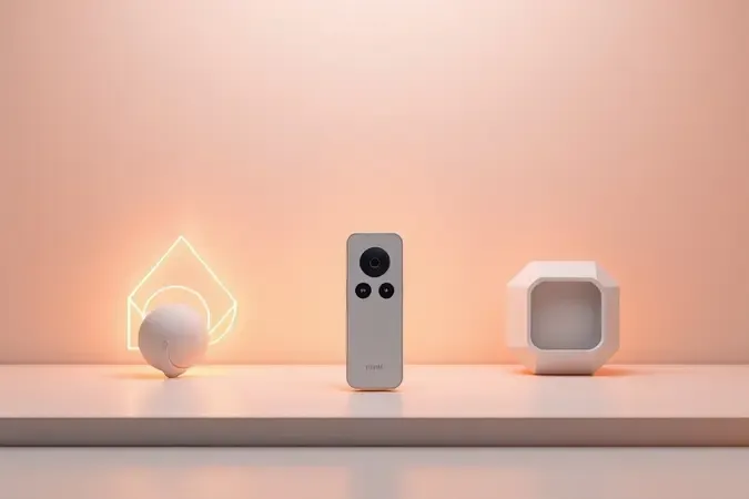 Ilustração conceitual do processo de configuração e pareamento de controle remoto universal com dispositivos via Wi-Fi.