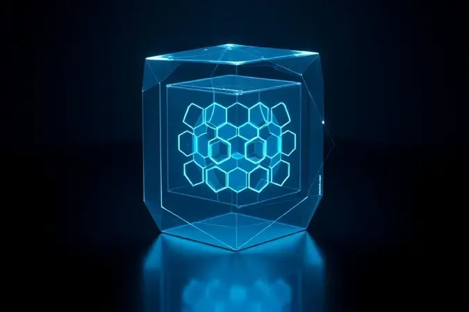 Conceito de proteção e criptografia de dados em HD externo com escudo de segurança digital abstrato.