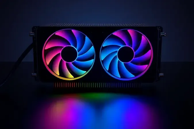 Render 3D de water cooler 240mm com iluminação RGB sutil e design moderno minimalista.