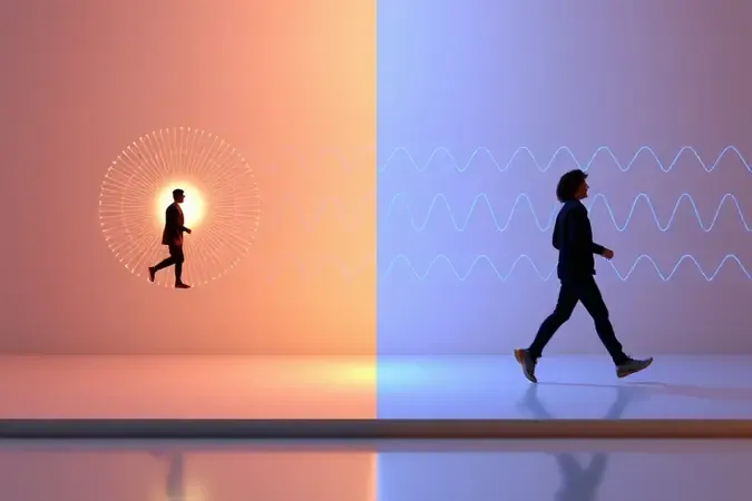 Comparação conceitual em 3D entre sensor de presença com detecção contínua e sensor de movimento com detecção dinâmica