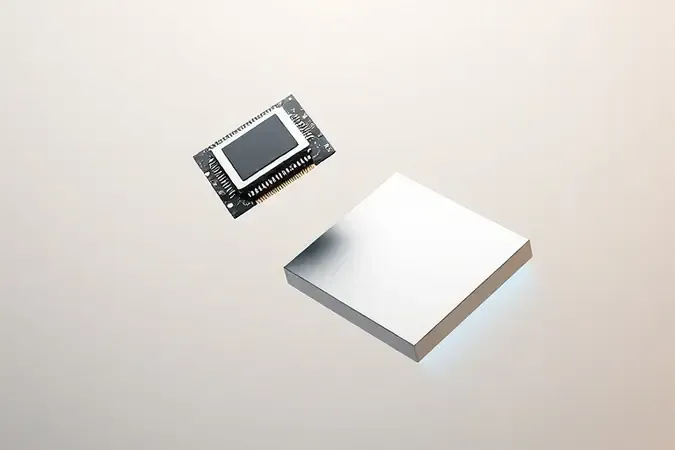 Composição abstrata de componentes de hardware de notebook com chip, memória RAM e SSD em renderização 3D clean