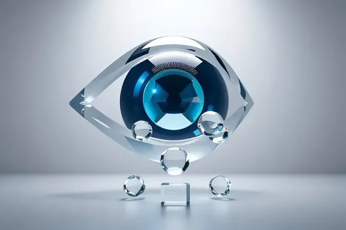 Renderização 3D conceitual de fatores a considerar antes de comprar projetor 4K com elementos abstratos representando especificações técnicas.