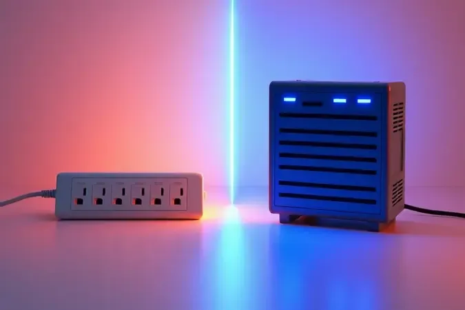 Comparação visual 3D entre filtro de linha e estabilizador de voltagem com destaque para nível de proteção elétrica oferecido