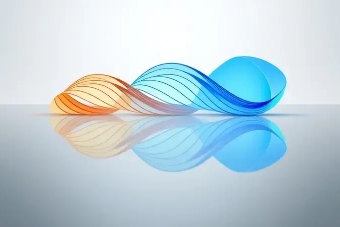 Render conceitual 3D comparando gerações Wi-Fi 5, Wi-Fi 6 e Wi-Fi 6E com ondas abstratas em progressão tecnológica.