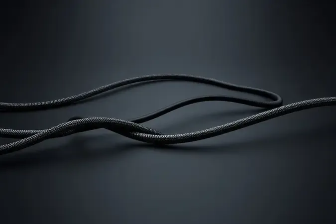 Render 3D conceitual de cabos modulares organizados, representando gerenciamento de cabos em gabinete de PC.