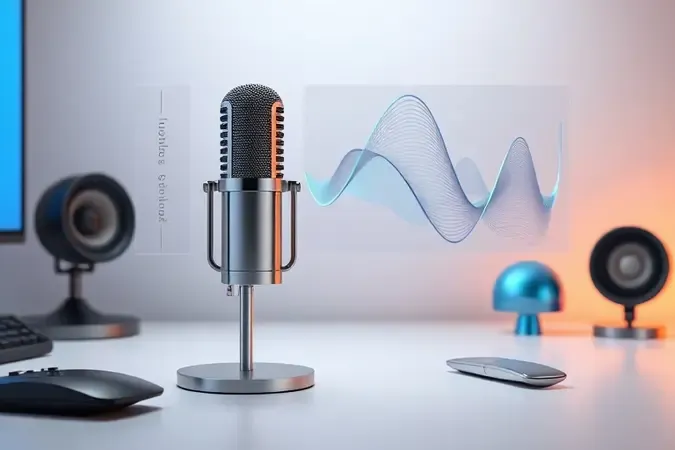 Guia visual conceitual para escolha de microfone para streaming com elementos abstratos representando especificações técnicas de áudio.
