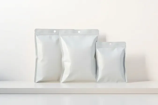 Composição conceitual 3D com diferentes tamanhos de folhas para plastificação A3, A4 e formatos menores organizados esteticamente.