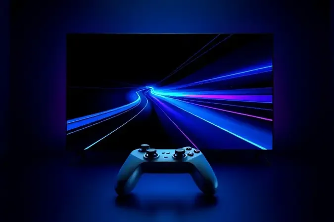 Conceito 3D de recursos para jogos em TV 4K com HDMI 2.1, VRR e ALLM