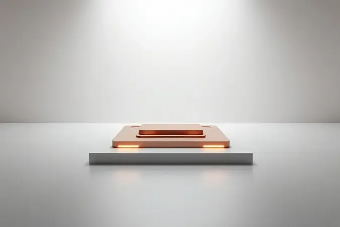 Render 3D conceitual de placa de vídeo genérica em ambiente clean com iluminação suave para guia de compra