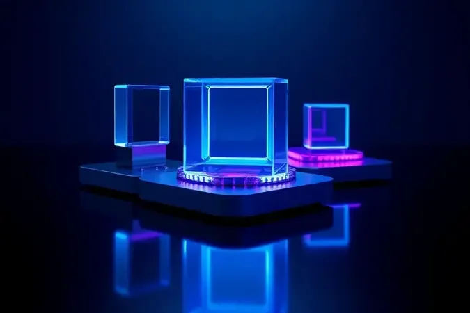 Hardware conceitual futurista representando o computador ideal para programação em 2026 com componentes de nova geração