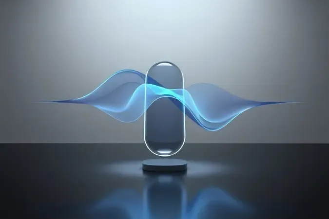Renderização 3D conceitual de ondas sonoras abstratas representando qualidade e fidelidade de áudio.