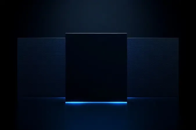 Render 3D conceitual comparando densidade de pixels entre resoluções 1080p, 1440p e 4K em painéis abstratos lado a lado.