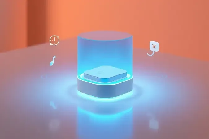 Render 3D conceitual de carregador GaN protegido por escudo translúcido com ícones abstratos de segurança e controle térmico.