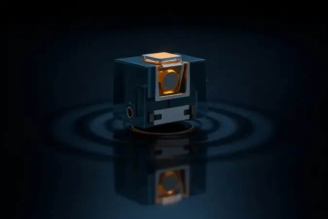 Render 3D em close de um switch mecânico com destaque para o ponto de resposta tátil e iluminação profissional