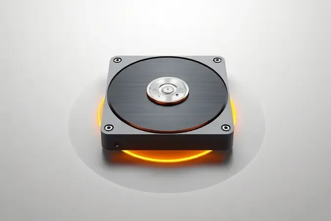 Render 3D conceitual representando durabilidade e longa vida útil de um HD interno com elementos abstratos